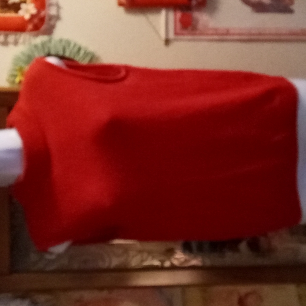 Vintage 80's,Super Soft & Lightweight,Red Silk/Angora Rabbit Hair Sweater Top